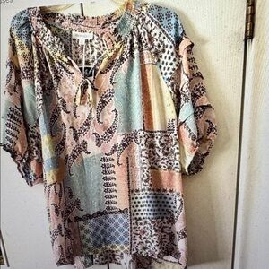Cynthia Rowley Vibrant Patterned Blouse